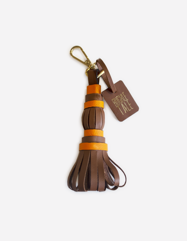 Curvy Bag Charm - Brown