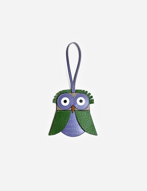 Owl Bag Charm - Green